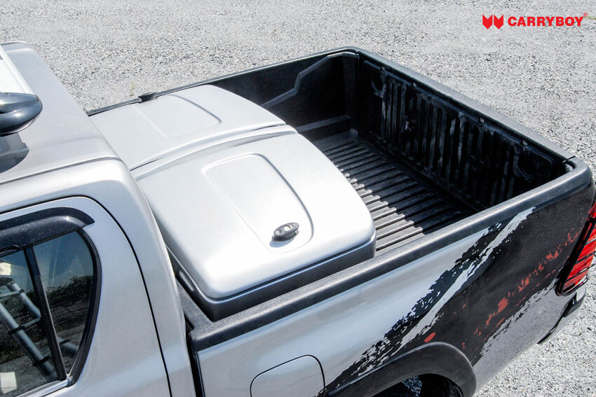CARRYBOY Staubox für Pickup Ladefläche XXL Jumbobox Seitenöffnungen lackierung silber