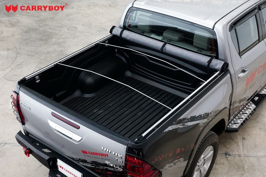 CARRYBOY Toyota Hilux Revo Invincible Doppelkabine Laderaumabdeckung Vinyplane aufrollbar