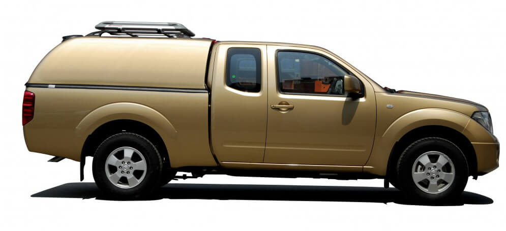 CARRYBOY Hardtop 560oS-NP3K Nissan Navara NP300 Kingcab Extrakabine Hardtop geschlossene Seiten belastbares GFK Dach