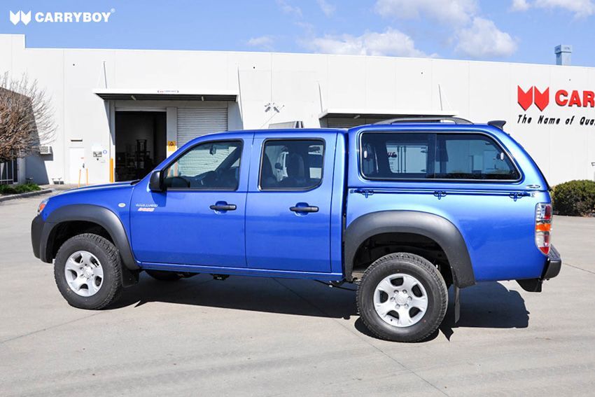 CARRYBOY Hardtop mit Schiebefenster 560-FD Ford Ranger Doppelkabine 2002-2011 Dachreling belastbar 80kg