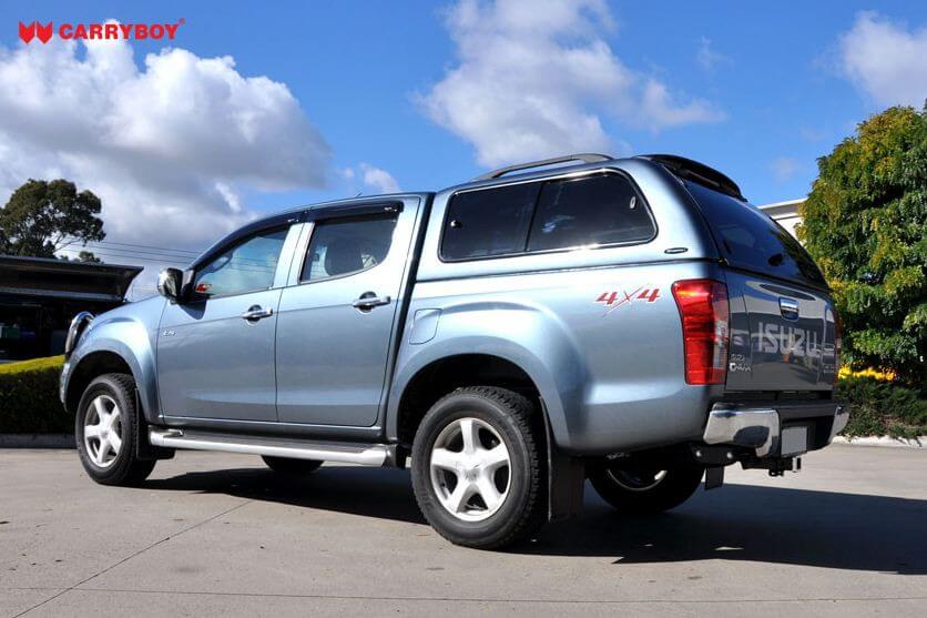 CARRYBOY Hardtop mit seitlichen Schiebefenstern 560-IRDB Isuzu D-Max Doppelkabine 2017-2020 belastbare Dachreling 80kg