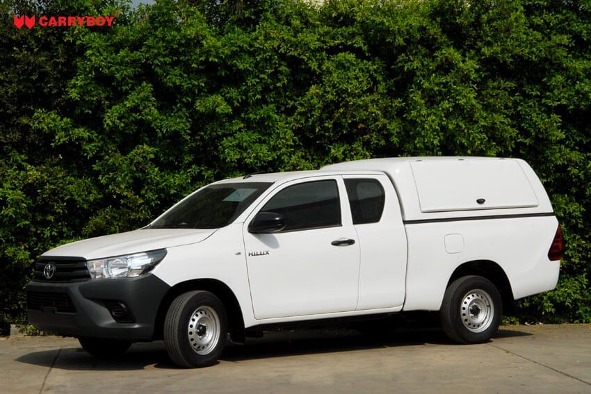 CARRYBOY Gewerbe Hardtop mit seitlichen Kunstsoffklappen Toyota Hilux Vigo Extrakabine