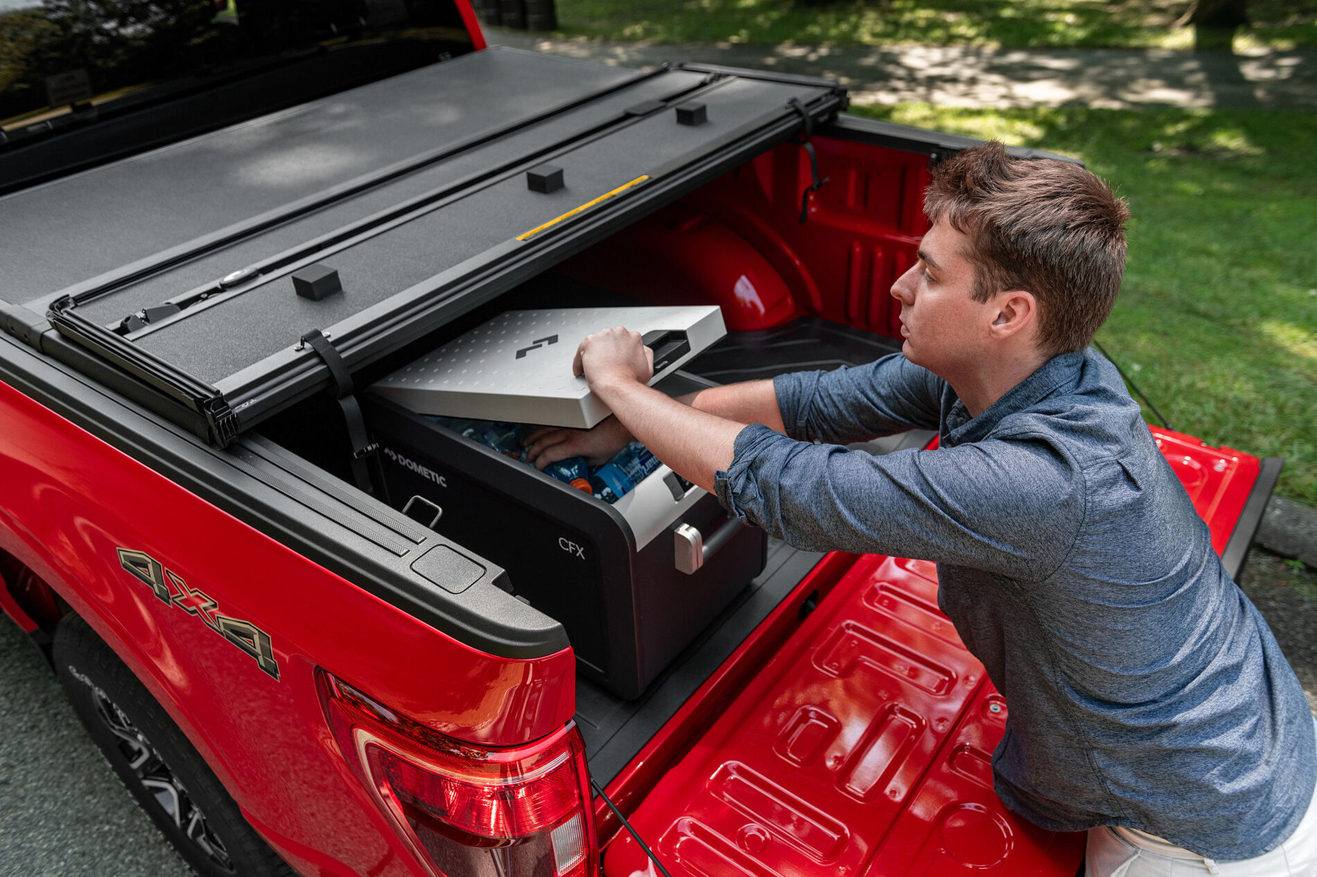 Pickup, Truck, Kofferraum, Schublade, Kühlschrank,