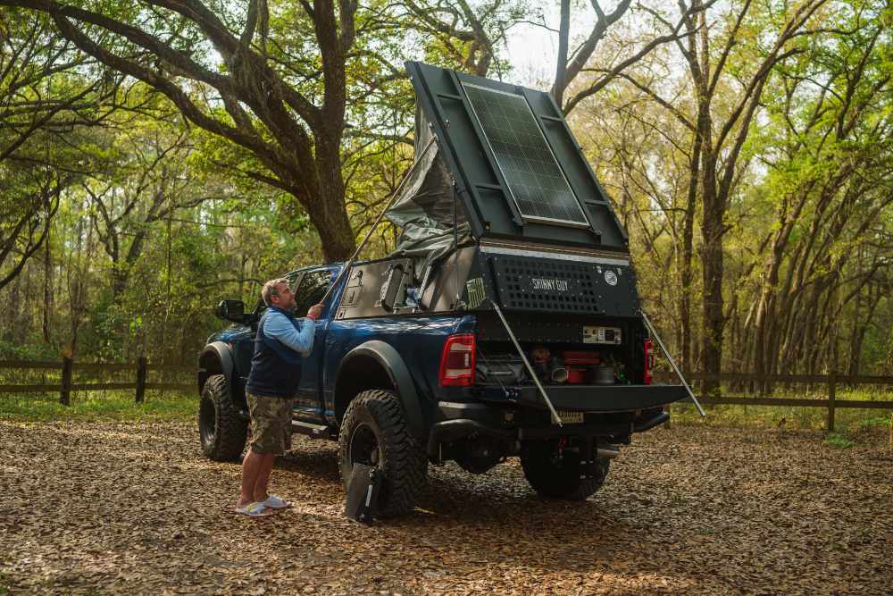 Huckepack Camping Aufbau einfacher Aufbau