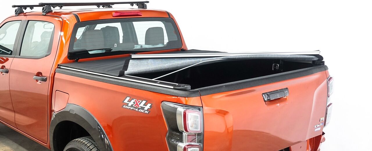 CARRYBOY Vinylplane Laderaumabdeckung Plane für Isuzu D-Max Doppelkabine 2012-2020 Plane zum aufrollen