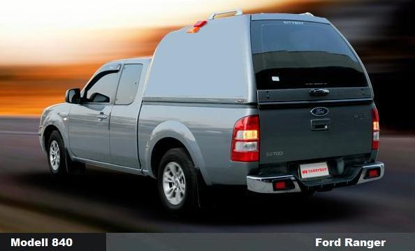 CARRYBOY Hardtop 840oS für Ford Ranger Singlecab ohne Fenster über Kabinenhöhe hohes Hardtop