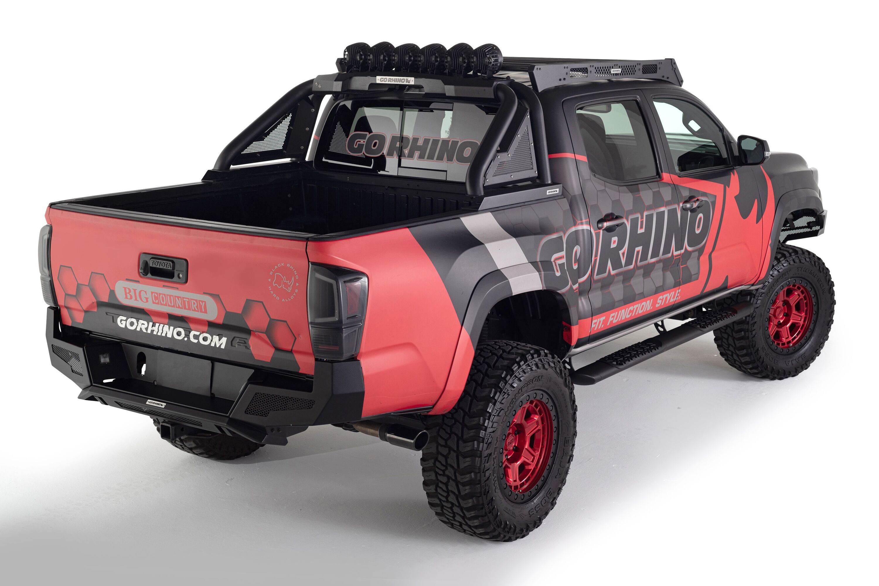 NOVISauto Überrollbügel Stylingbar mattschwarz Flutlicht Ranger Amarok Hilux Dmax  GoRhino
