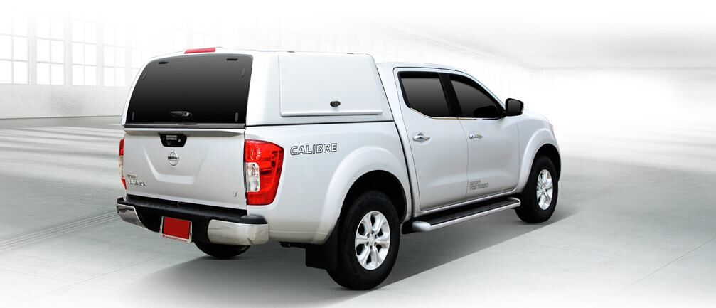 CARRYBOY Hardtop für Gewerbe und Flotten WM-NP3DL Nissan Navara NP300 Doppelkabine mit großen seitlichen GFK Klappen große Öffnung