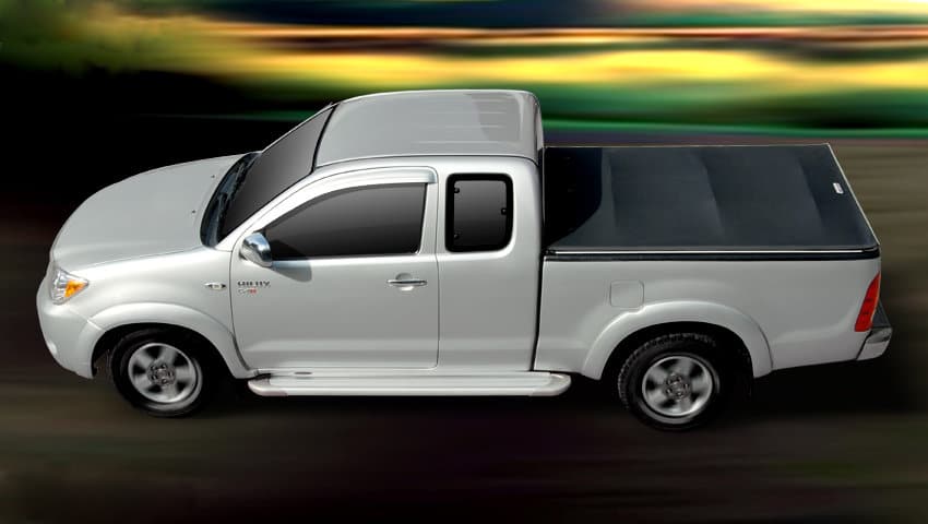 CARRYBOY Laderaumabdeckung Plane zum aufrollen 743 für Ford Ranger Extrakabine Querstreben halten Plane straff