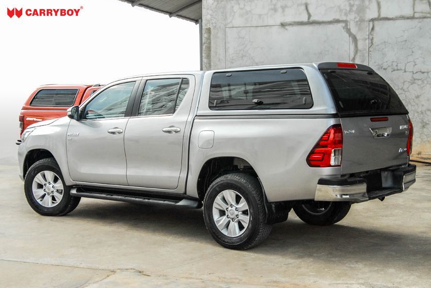CARRYBOY GFK Hardtop Schiebfenster Klappfenster Kombination Toyota Hilux Revo Invincible Doppelkabine Klappfenster Fahrerseite