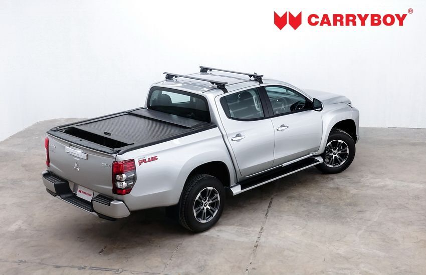 CARRYBOY Aluminiumrollo Mitsubishi L200 Doppelkabine mattschwarz Aluminiumcover doppelwandig