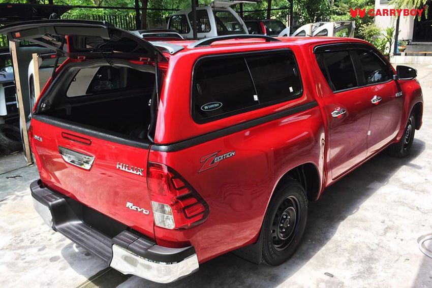 CARRYBOY GFK Hardtop 560-TRD mit Schiebefenster Toyota Hilux Revo Invincible Doppelkabine beheizbare Heckscheibe