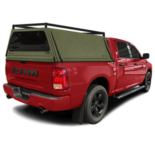 pickup, truck, red, canopy, tailgate,