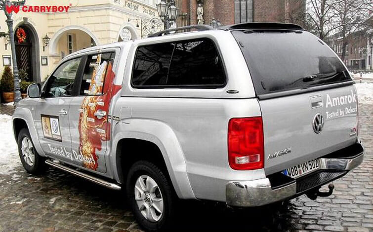 CARRYBOY Hardtop 560 mit seitlichen Schiebefenster für VW Amarok Doppelkabine Lackierung in Wagenfarbe