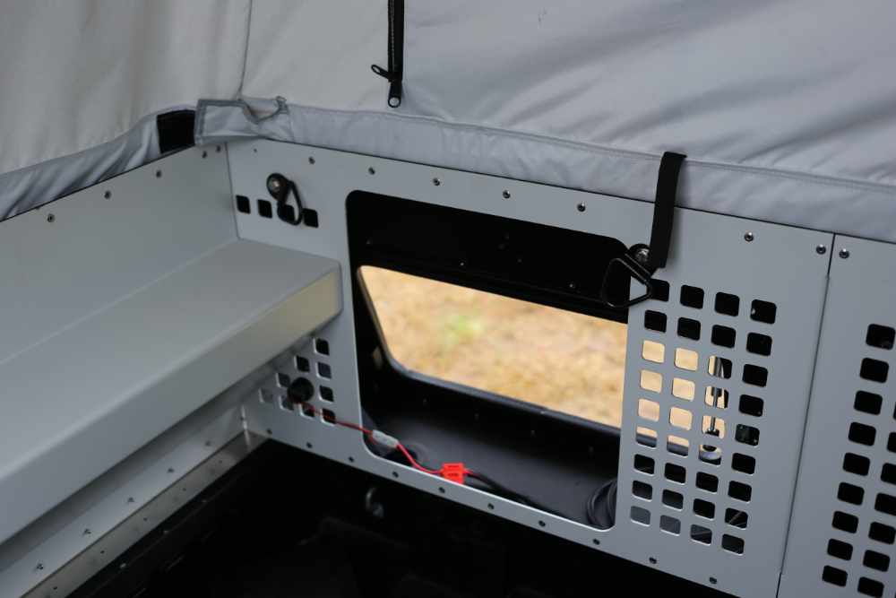 Inside view of the luggage door