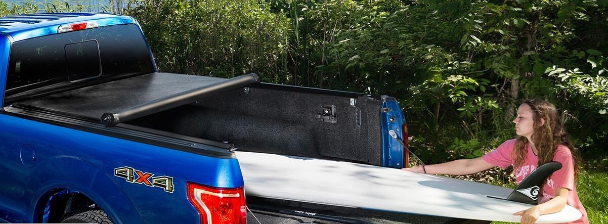 NOVISAUTO Laderaumabdeckung Plane mit Klettverschluss LoPro für Toyota Hilux Revo Doppelkabine voller Zugang zur Ladefläche