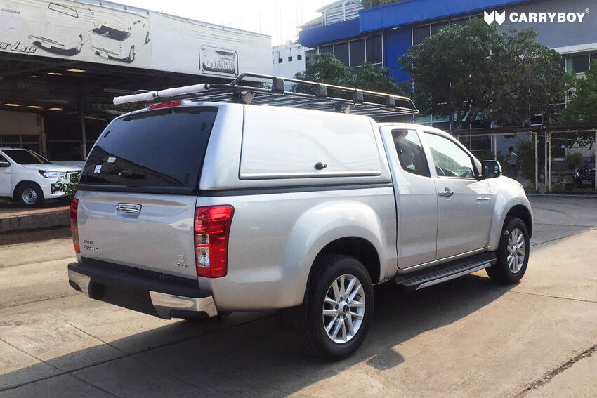 CARRYBOY Gewerbehardtop Flügelklappen WM_IRC Isuzu D-Max Spacecab 2012-2020 Lackierung in Wagenfarbe