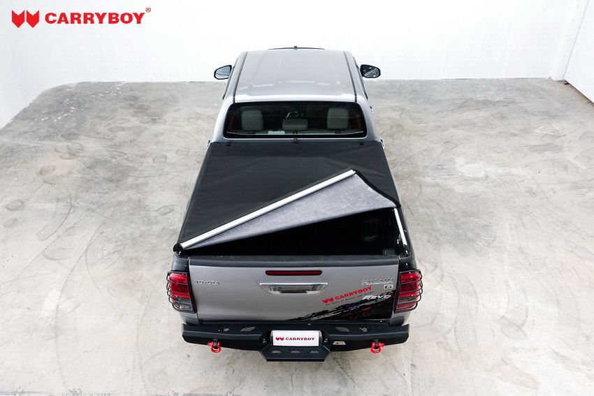 CARRYBOY Toyota Hilux Revo Invincible Doppelkabine Laderaumabdeckung Vinyplane einfacher Verschluss
