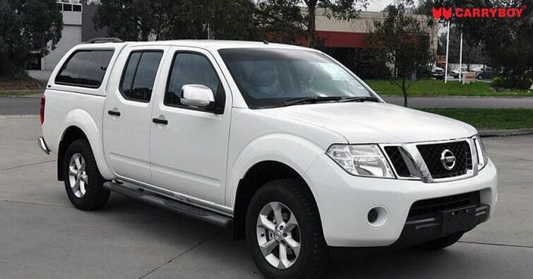 CARRYBOY Hardtop mit Schiebefenster für Nissan Navara D40 Doppelkabine Langbett Installation ohne Bohren