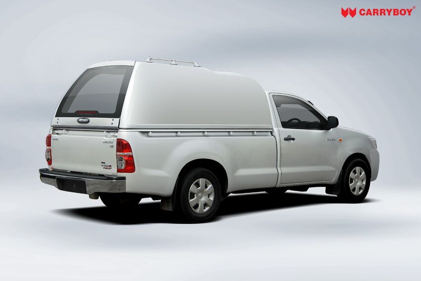 CARRYBOY Hardtop Überhöhe geschlossene Seiten Toyota Hilux Revo Singlecab Einzelkabine 2016+ Lackierung in Wagenfarbe