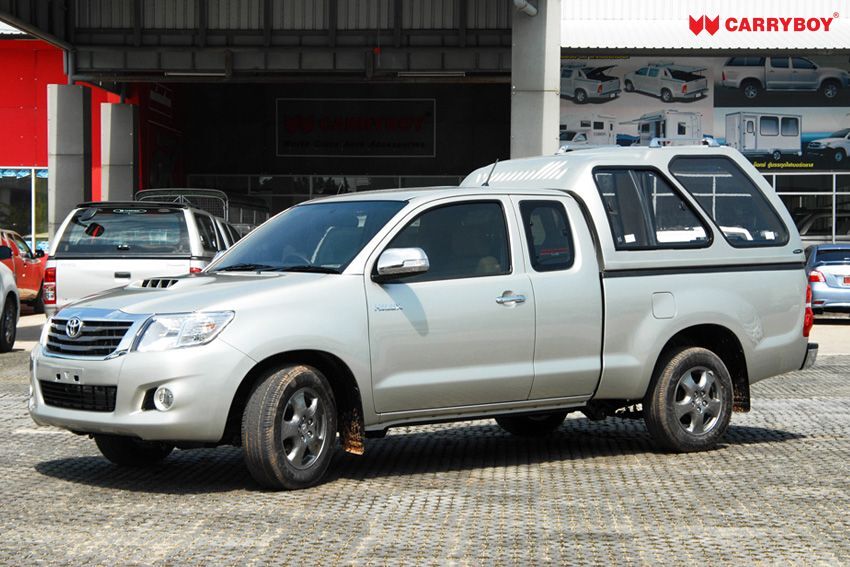 CARRYBOY Hardtop Überhoch Toyota Hilux Vigo Extrakabine 2005-2015 GFK Hardtop extrem stabil mit Schiebefenstern CARRYBOY Hardtop Überhoch Toyota Hilux Vigo Extrakabine 2005-2015 GFK Hardtop extrem stabil mit Schiebefenstern