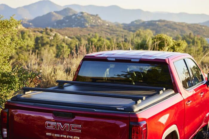 Pickup, Ladefläche, Lautreger\u00a0Rack, rot, GMC Sierra,