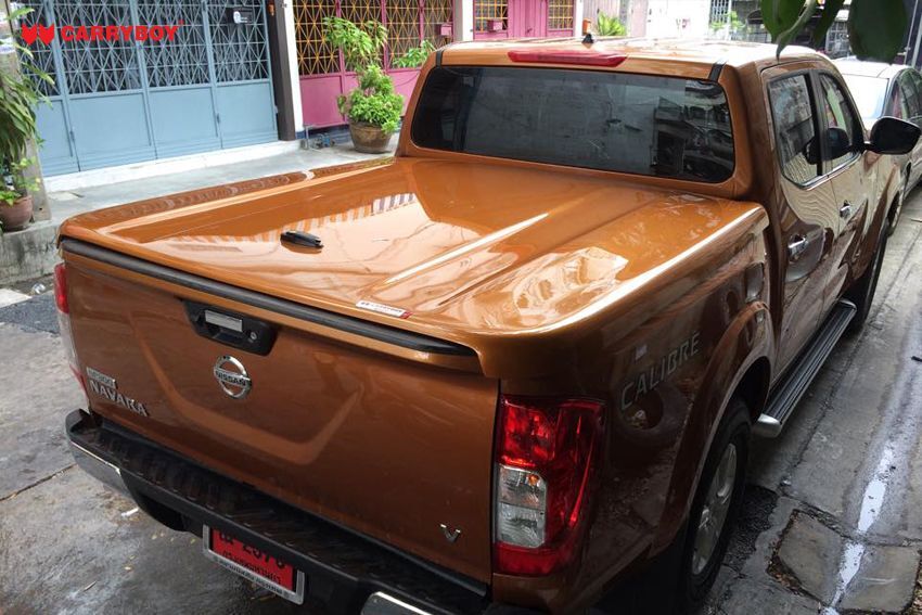 CARRYBOY Laderaumabbdeckung SMX Nissan Navara Kingcabb Extrakabine NP300 Deckel mit Motorhub offen fahrbar