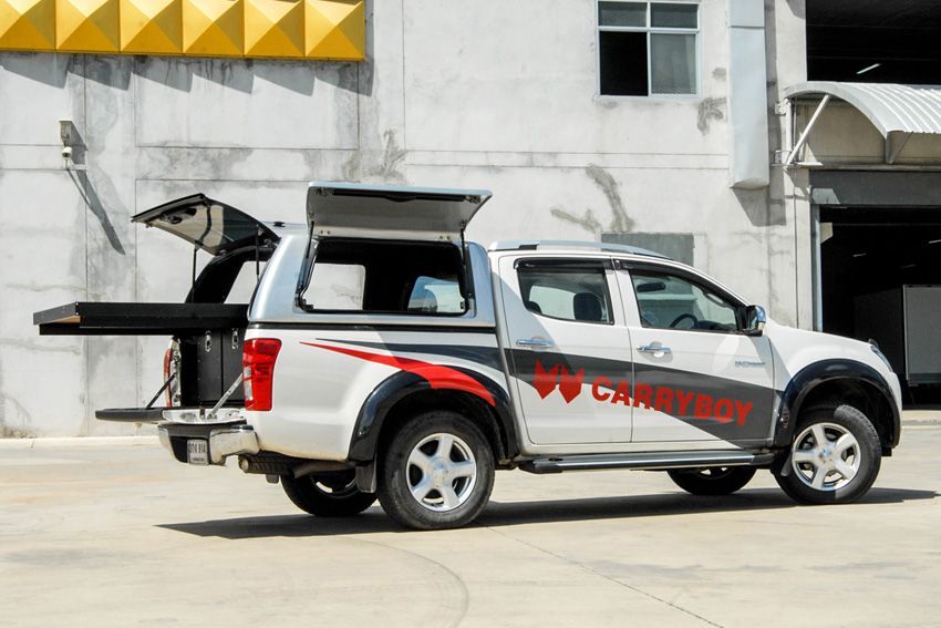 CARRYBOY Gewerbehardtop mit Fluegelklappe Isuzu D-Max 2012-2020 Doppelkabine WM-IRD extrem robust