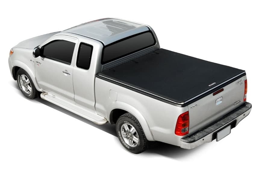 CARRYBOY Vinylplane Laderaumabdeckung Plane für Ford Ranger Extrakabine 2012+ dunkelgraue Vinylplane