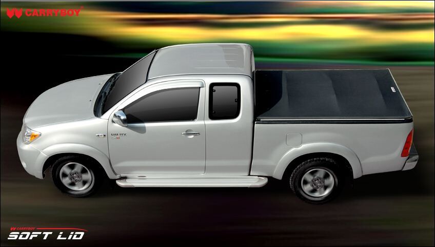 Carryboy Vinylplane Laderaumabdeckung mit Klettverschluss 743-NFK Nissan Navara D40 Kingcab Extrakabine