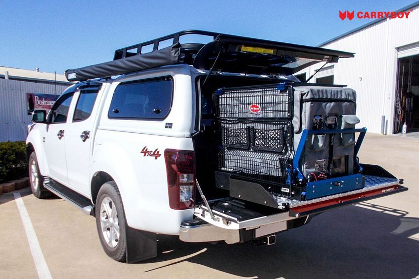 CARRYBOY Ladebodenauszug ausziehbarer Ladeboden 350kg Premium Aluminium Vollbett Schublade hohe Belastbarkeit