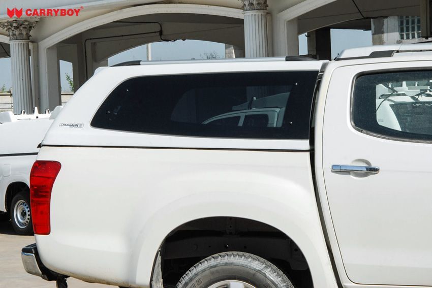 CARRYBOY Hardtop sportliches Design S6-IRD Isuzu D-Max Doppelkabine 2012-2016 durchgehendes Ausstellfenster belastbare Dachreling_Ersatzteilservice
