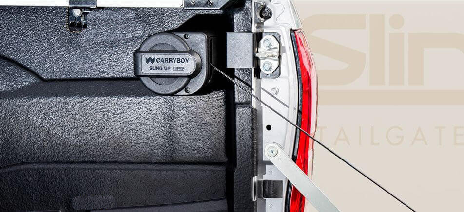 CARRYBOY Heckklappendämpfer Seilzug Ford Ranger Kraft beim Öffnen und Schließen