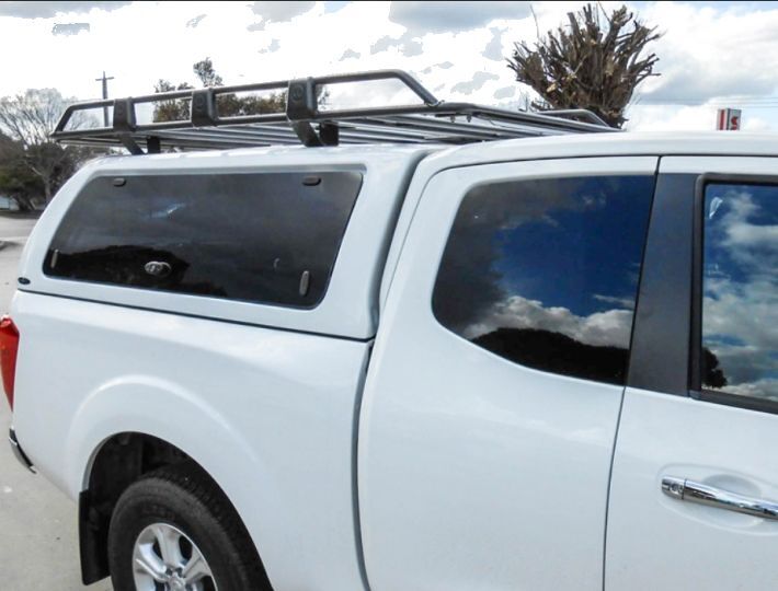 CARRYBOY GFK Hardtop seitliche Glasklappen Nissan Navara NP300 Kingcab extrem stabiles Material