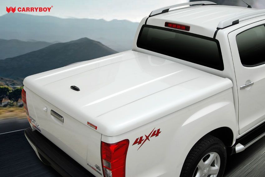 CARRYBOY Laderaumabdeckung Deckel mit Gasfedern SX-IRD Isuzu D-Max 2012-2016 Flachabdeckung lackierung in Wagenfarbe