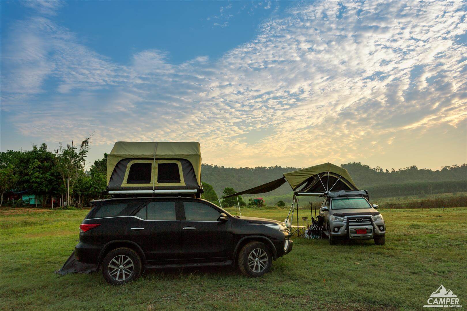 Carryboy Camper Dachzelt für 2 bis 3 Personen für alle Fahrzeuge bequemer und einfacher Aufbau