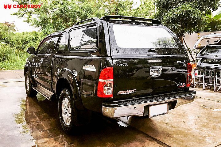 CARRYBOY Hardtop mit Schiebefenster Toyota Hilux Vigo Extrakabine 2005-2015 Heckscheibe beheizbar