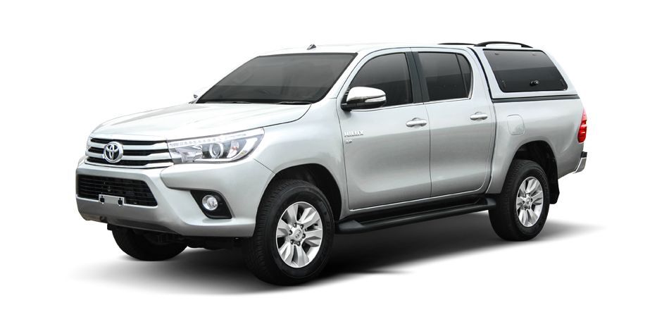 CARRYBOY GFK Hardtop Schiebfenster Klappfenster Kombination Toyota Hilux Revo Invincible Doppelkabine belastbare Dachreling