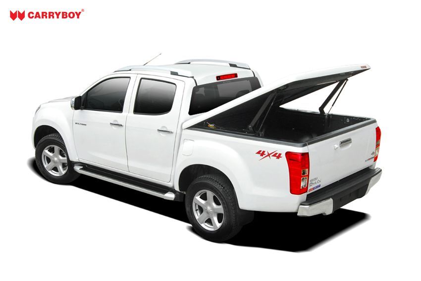 CARRYBOY Laderaumabdeckung Pickup mit Motorhub SMX Deckel auf Kabinenhöhe einstellbar angewinkelt