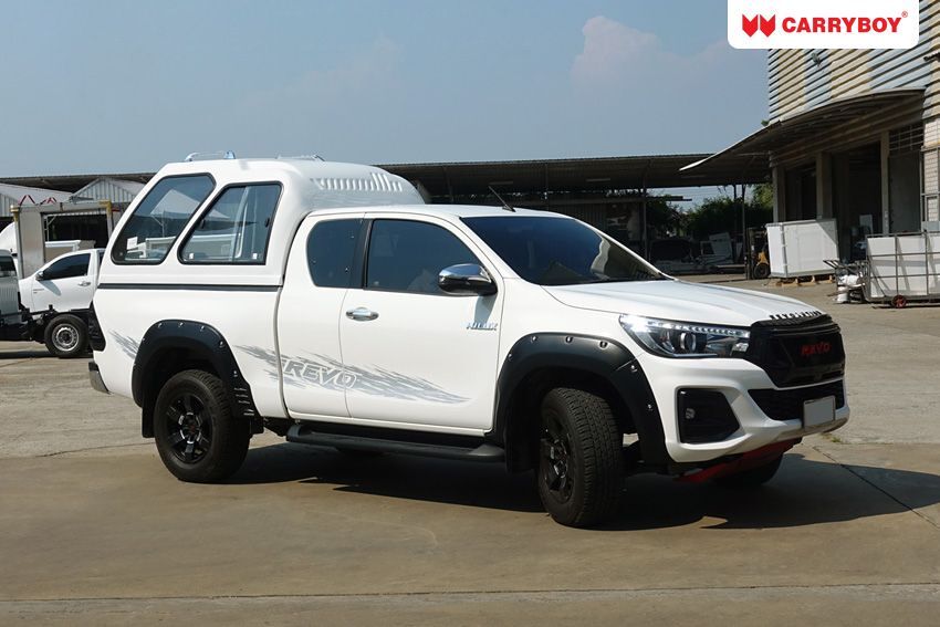 CARRYBOY Hardtop Überhöhe extrahoch 840-TRC mit Schiebefenster Toyota Hilux Revo Extrakabine 2016+ einfacher Einbau CARRYBOY Hardtop Überhöhe extrahoch 840-TRC mit Schiebefenster Toyota Hilux Revo Extrakabine 2016+ einfacher Einbau
