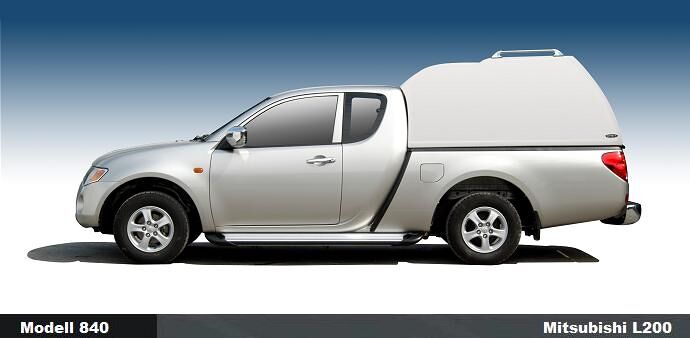 CARRYBOY Hardtop mit Überhöhe 840oS-MTC Mitsubishi L200 Extrakabine Clubcab 2005-2015 GFK Hardtop extrem stabil