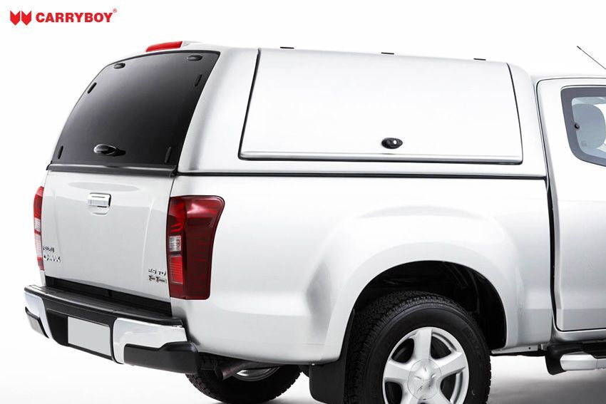 CARRYBOY Gewerbehardtop Flügelklappen WM_IRC Isuzu D-Max Spacecab 2012-2020 einfacher Einbau ohne Bohren