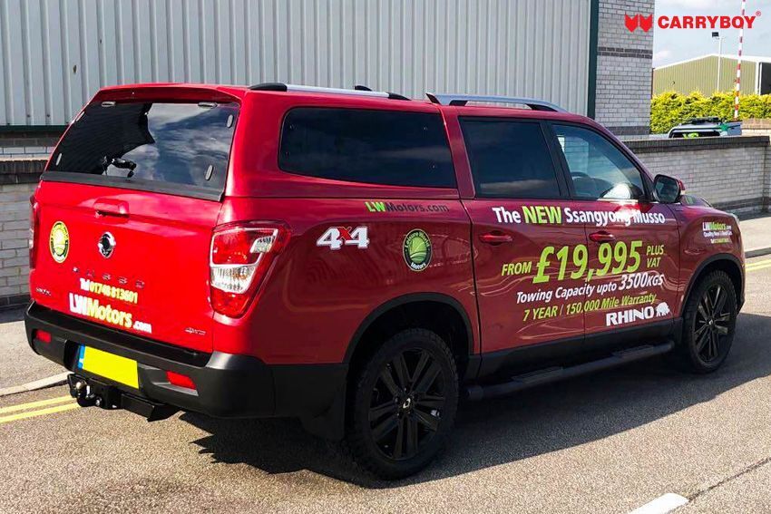 CARRYBOY Hardtop S6-SRD SsangYong Musso Doppelkabine Kurzbett getönte Ausstellfenster
