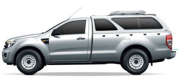 Carryboy Hardtop Modell 560-FL für Ford Ranger Einzelkabine 02-11 Dachreling belastbar