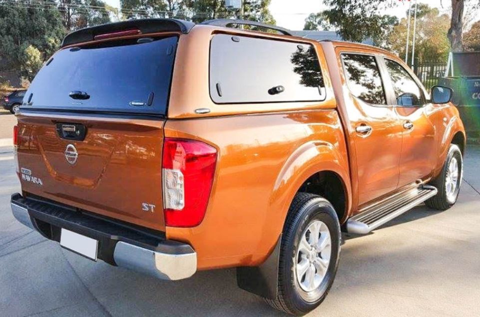 CARRYBOBY GFK Hardtop SO-NP3DL für Nissan Navara NP300 Doppelkabine mit seitlichen Glasklappen extrem stabil