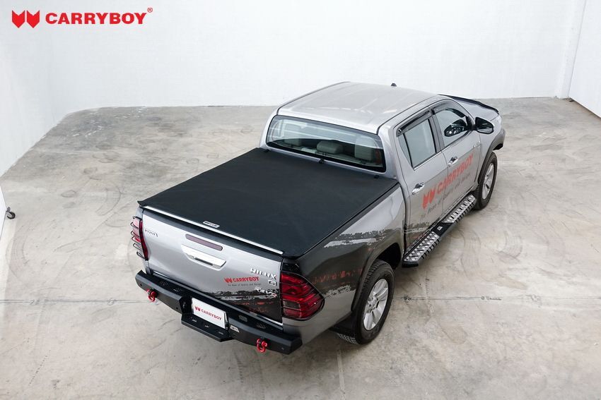 CARRYBOY Toyota Hilux Revo Invincible Doppelkabine Laderaumabdeckung Vinyplane geschlossen Klettverschluss