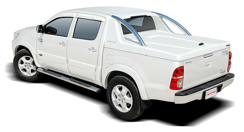 CARRYBOY Laderaumabdeckung mit Edelstahlbügel GRX-TVD Toyota Hilux Vigo Doppelkabine sicher abschließbar