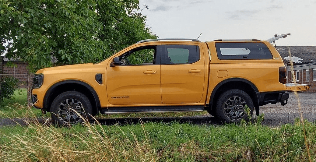 Für Ford Ranger 2015-2023 Einstiegsleisten Türrahmen Schutz Echt Carbo