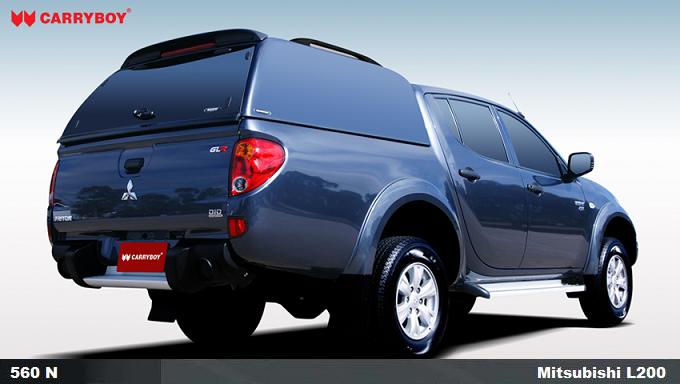 CARRYBOY HArdtop ohne Seitenfenster geschlossene Seiten Mitsubishi L200 Doppelkabine 2005-2015 Kurzbett hochwertiges_belastbares GFK
