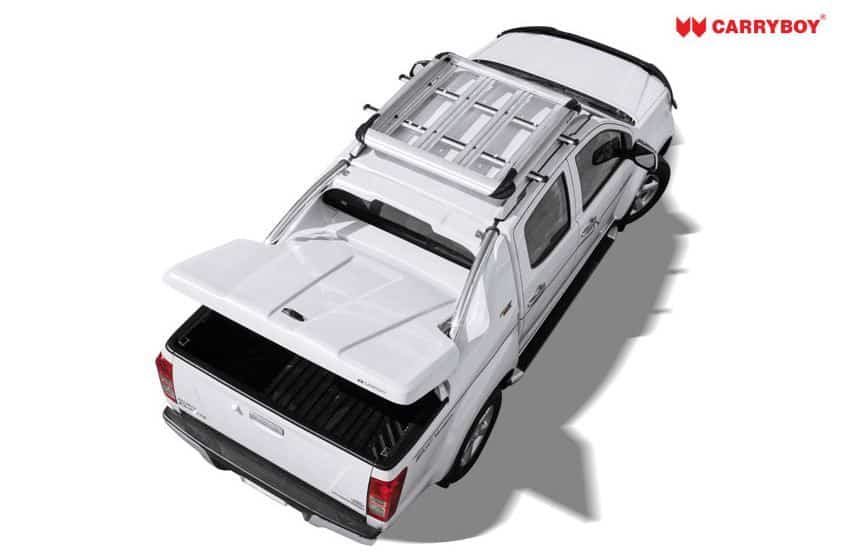 CARRYBOY Pickup Laderaumabdeckung Deckel mit Edelstahlbügel GRX Wagenfarbe Lackierung
